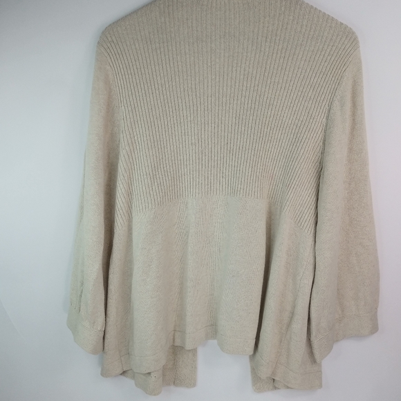 Studio Works XL Creme Cardigan Sweater Plus - Picture 2 of 10